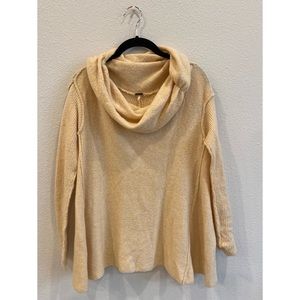 Free People Beige Turtle Neck Sweater